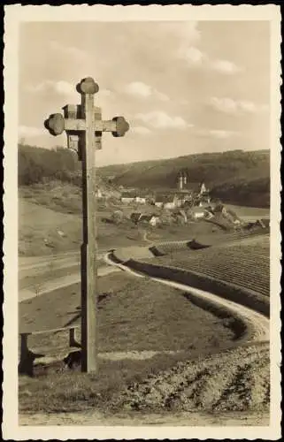 Ansichtskarte Zwiefalten Panorama Umlandansicht Blick zur Klosterkirche 1955