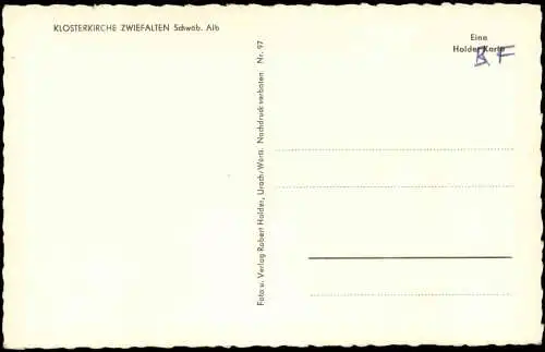 Ansichtskarte Zwiefalten Panorama Umlandansicht Blick zur Klosterkirche 1955