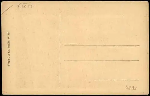 Saaleck-Bad Kösen Künstlerkarte Bismarck auf der Rudelsburg 1915