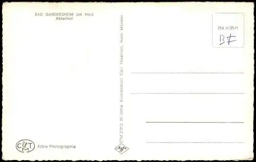 Ansichtskarte Bad Gandersheim Harz - Blick in den Abteihof 1962