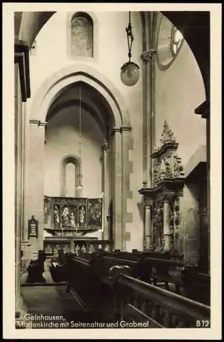 Ansichtskarte Gelnhausen Marienkirche mit Seitenaltar und Grabmal 1962