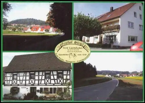 Ansichtskarte Lieritzhofen-Alfeld (Mittelfranken) 4 Bild Gasthof Sörgel 1978