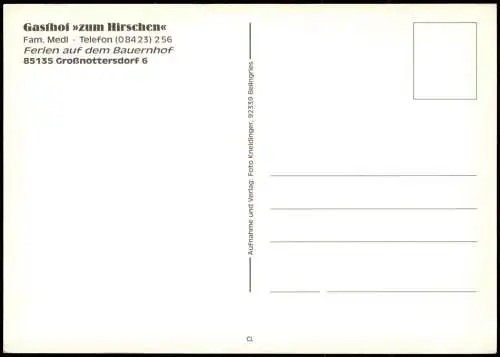 Ansichtskarte Großnottersdorf-Titting 4 Bild Gasthof zum Hirschen 1978