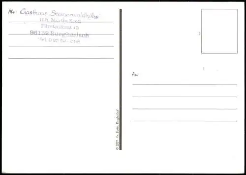 Ansichtskarte Fürstenforst-Burghaslach 4 Bild Gasthaus Steigerwaldhöhe 2001