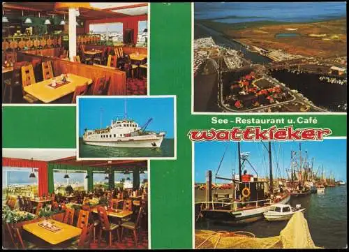 Ansichtskarte Harlesiel-Wittmund MB REstaurant Wattkieker Luftbild 1982