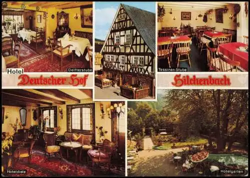 Ansichtskarte Hilchenbach Mehrbild Restaurant Deutscher Hof 1976