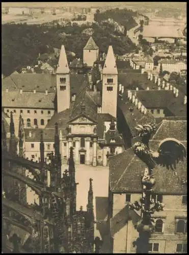 Burgstadt-Prag Hradschin/Hradčany Praha Blick von der Höhe des Doms 1963