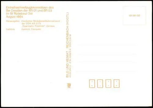 Radebeul Einheitsschnellzuglokomotiven des Bw Dresden im Bf Radebeul Ost 1984