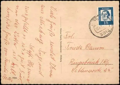 Misburg-Hannover 4 Bild Straßen Neubaugebiet und Schwimmbad 1969