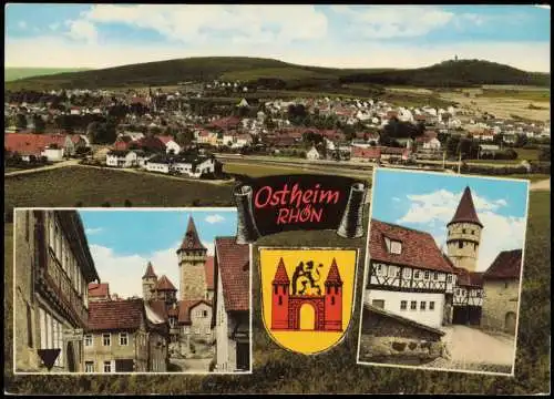 Ansichtskarte Ostheim v. d. Rhön 3 Bild Stadtpartien 1978
