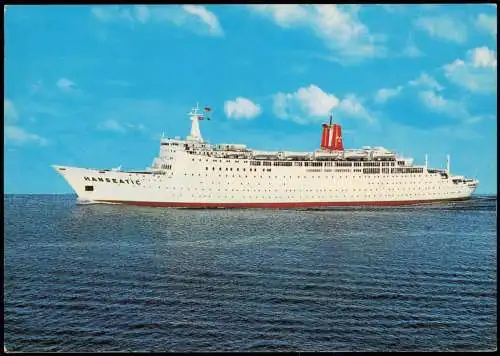 Ansichtskarte  Schiffe Ship TS Hanseatic Deutsche Atlantik Linie 1970