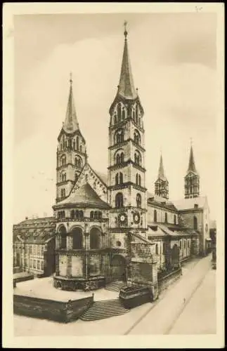 Ansichtskarte Bamberg Dom - Fotokarte 1956