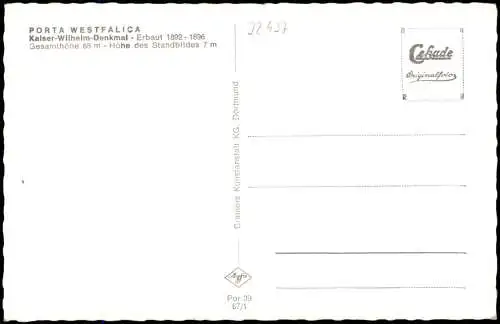 Ansichtskarte Porta Westfalica Kaiser-Wilhelm-Denkmal - Porta Westfalica 1967