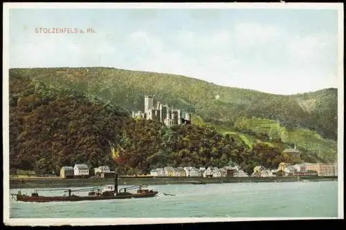 Ansichtskarte Stolzenfels-Koblenz Schloß Stolzenfels Burg 1907