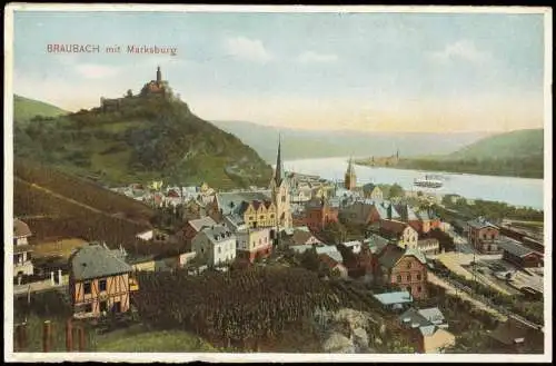 Ansichtskarte Braubach Marksburg 1907