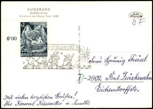 Augsburg Barfüßer-Kirche Christkind von Georg Petel (1632) 1965
