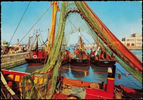 Postkaart Ostende Oostende Fischerhafen Fishery Port 1968