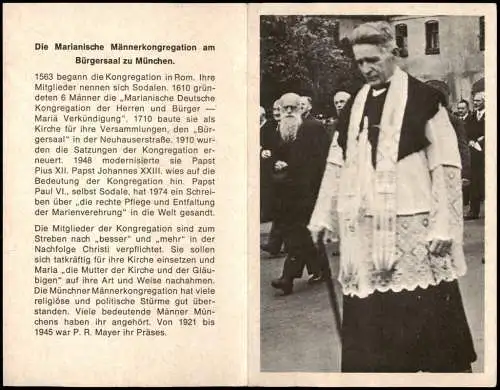 Portrait Geistliche - Kirche Religion P. Rupert Mayer SJ 1976