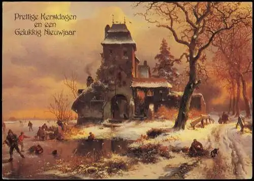 Ansichtskarte  Neujahr Sylvester New Year Gelukkig Nieuwjaar Nederland 1992