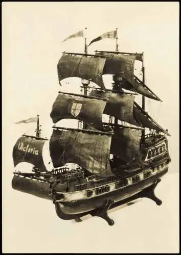 Dresden Verkehrsmuseum  Technische Sammelkarte Segelschiff   Victoria 1970