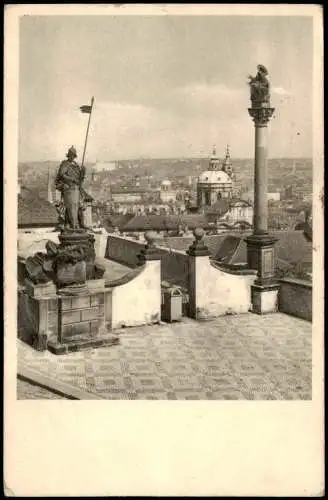 Postcard Prag Praha Panorama vom Hradschin. 1968