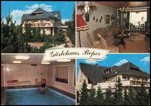 Ansichtskarte Bad Laer GÄSTEHAUS PIEPER Amselweg 1 Mehrbild 1974
