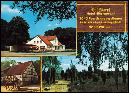 Ansichtskarte Schneverdingen Hotel Restaurant Hof Bard 1982