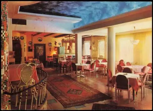 Ansichtskarte Neuenmarkt (Oberfranken) Hotel zur Post - Gastraum 1969