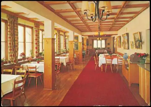 Maria Rain Bayern Oy-Mittelberg Restaurant-Pension-Café SONNENHOF Gastraum 1974