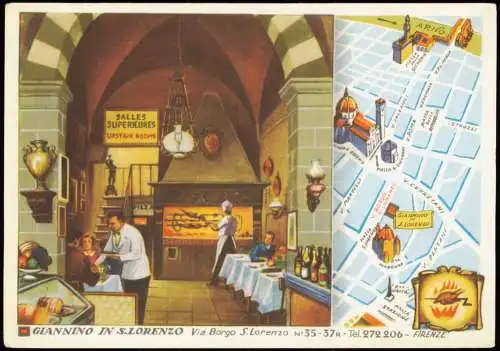 Florenz Firenze Ristorante GIANNINO IN S. LORENZO Via Borgo S.Lorenzo 1971