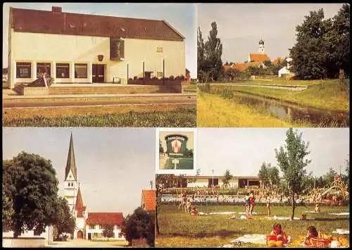 Ansichtskarte Prittriching 4 Bild Stadtansichten und Schwimmbad 1991