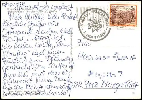 Ansichtskarte Bregenz Pfänderbahn Berghaus 3 Bild 1994