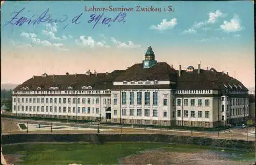 Ansichtskarte Zwickau Lehrerseminar 1914