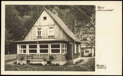 Ansichtskarte Zorge Haus Sonnenblick Südharz 1956