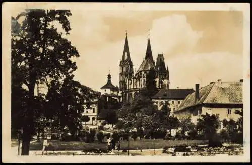 Postcard Kolin Kolín Stadtpartie 1956