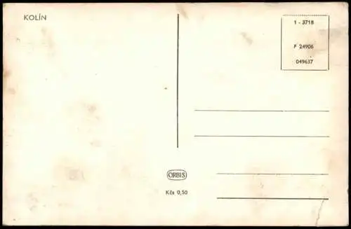 Postcard Kolin Kolín Stadtpartie 1956
