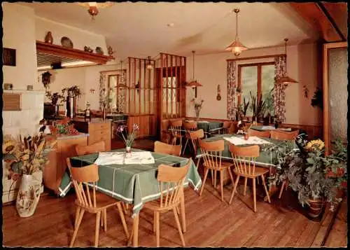 Kollnau-Waldkirch Schwarzwald Breisgau  Gasthaus Zum Waldhaus Gastraum 1971