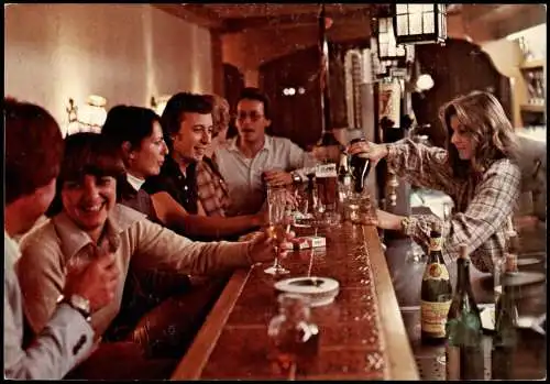 Westerbuchberg-Übersee (Chiemgau) Gasthaus Zur schönen Aussicht am Tresen 1972