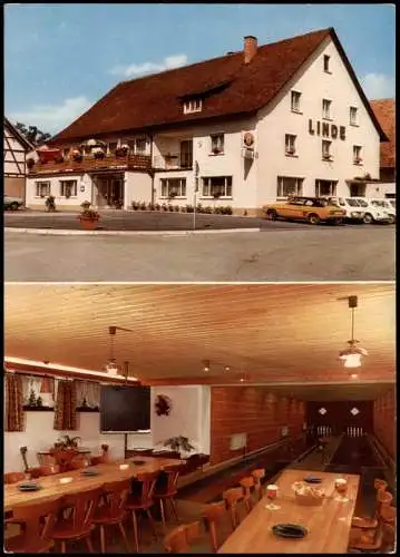 Oberhomberg-Deggenhausertal 2 Bild Gasthof-Pension LINDE Kegelbahn 1978