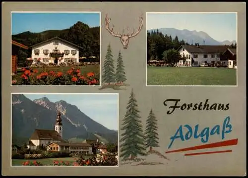 Ansichtskarte Inzell / Obb. Forsthaus Adlgaß Mehrbild 1976