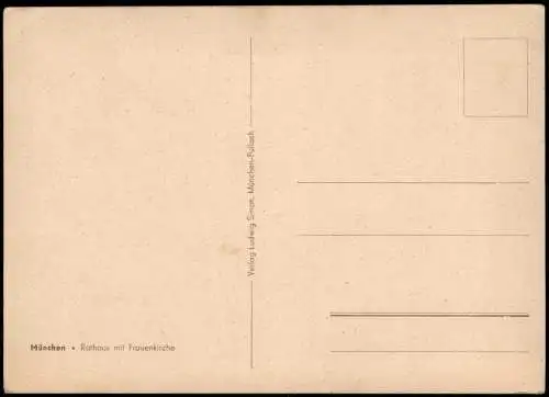 Ansichtskarte München Straßenbahn am Rathaus Frauenkirche 1939