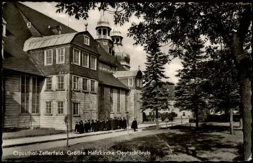 Ansichtskarte Clausthal-Zellerfeld Größte Holzkirche Deutschlands 1960