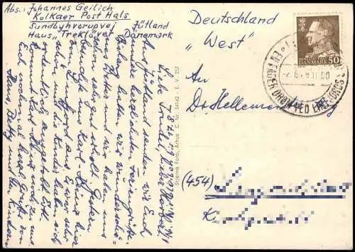 Postcard Hals (Dänemark) 4 Bild Kirche Markt Straße Hafen 1968  Danmark