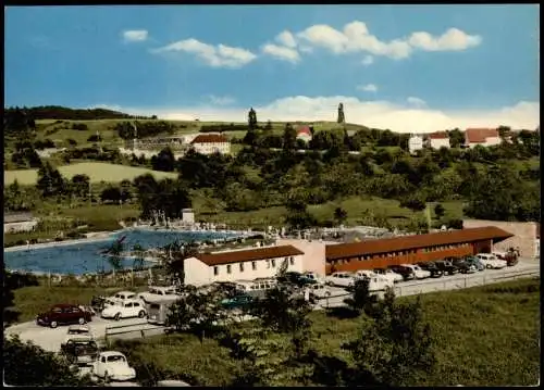 Ansichtskarte Engen (Hegau) Stadt Schwimmbad VW Käfer 1976