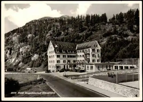 Ansichtskarte Silvaplana Silvaplauna Hotel Engadinerhof 1952