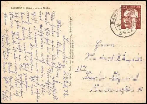 Ansichtskarte Barntrup (Lippe) Untere Straße 1972