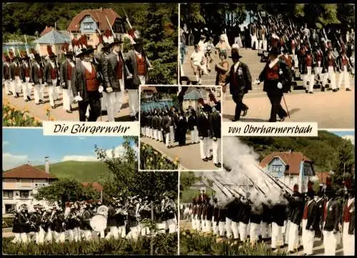 Ansichtskarte Oberharmersbach Mehrbildkarte - Die Bürgerwehr 1974