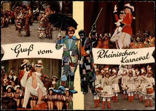 Ansichtskarte Köln Rheinischer Karneval 4 Bild Funken Garde 1963