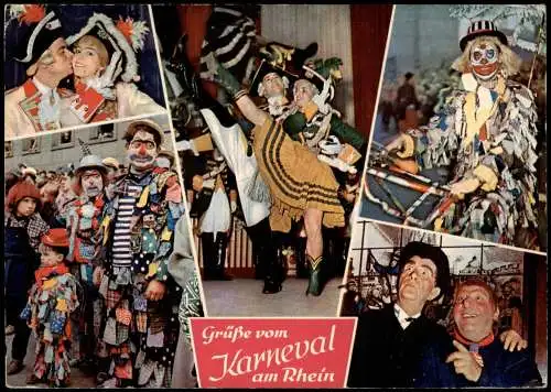 Ansichtskarte Köln Karneval Mehrbildkarte Fasching 1961