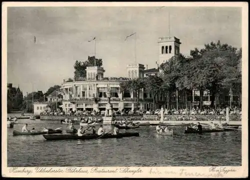Uhlenhorst-Hamburg Uhlenhorster Fährhaus Restaurant Ruderer 1935
